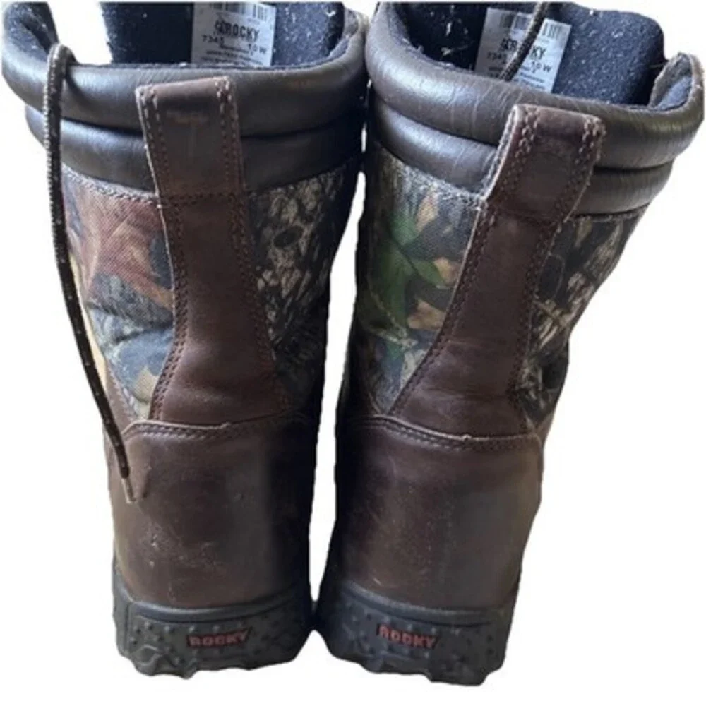 Rocky Men's 1000 Thinsulate Insulation Waterproof Camo Outdoor Boots Sz 10M